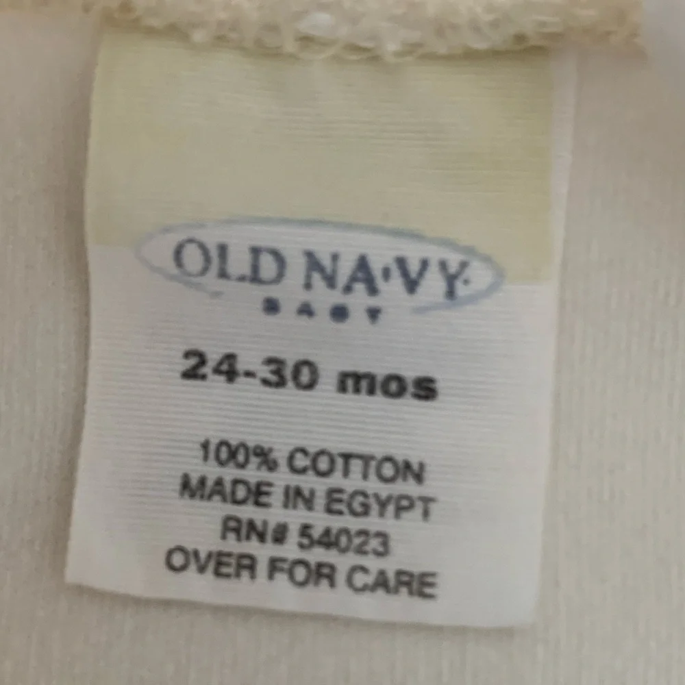 VTG Old Navy Bodysuit Turtleneck Boys 24-30M White Long Sleeve Onesie One Piece